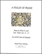 A Psalm of Praise SATB choral sheet music cover